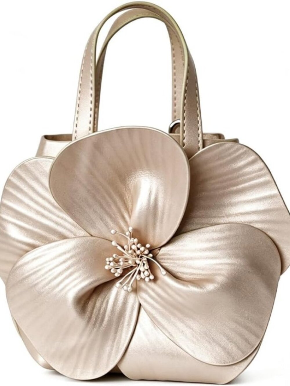 Floral Mini Evening Clutch Purse for Women | PU Leather Handbag with Chain for
